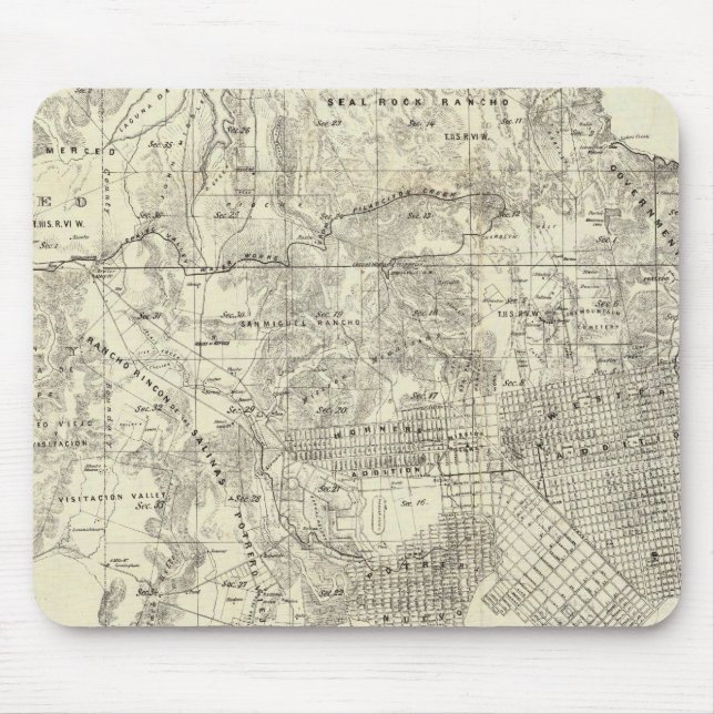 Alfombrilla De Ratón Ciudad y condado de San Francisco (Frente)