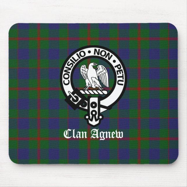 Alfombrilla De Ratón Clan Agnew Tartan Escudo Personalizable (Frente)