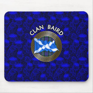 Alfombrilla De Ratón Clan Baird Tartan Knot & Flag