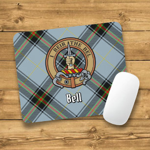 Alfombrilla De Ratón Clan Bell Escudo sobre Tartán