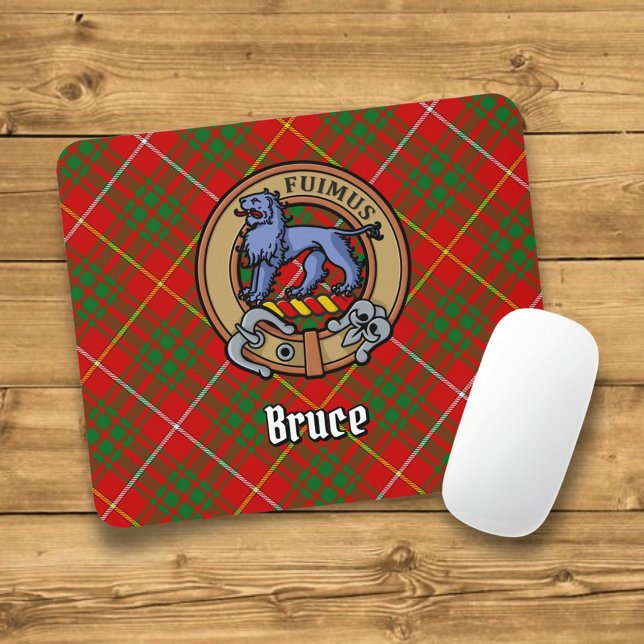 Alfombrilla De Ratón Clan Bruce Escudo sobre Tartán (Subido por el creador)