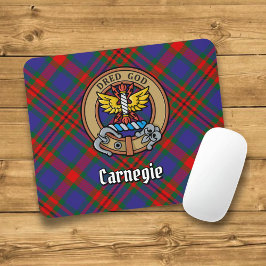 Alfombrilla De Ratón Clan Carnegie Escudo sobre Tartán