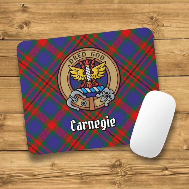 Alfombrilla De Ratón Clan Carnegie Escudo sobre Tartán (Subido por el creador)