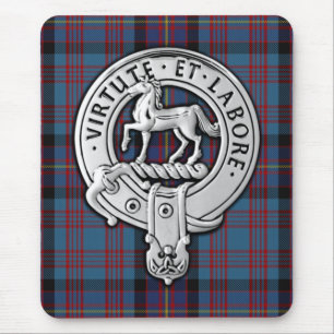 Alfombrilla De Ratón Clan Cochrane Escudo & Azure Tartán