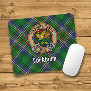 Alfombrilla De Ratón Clan Cockburn Escudo sobre Tartán