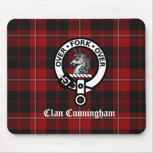 Alfombrilla De Ratón Clan Cunningham Badge & Tartan