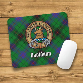 Alfombrilla De Ratón Clan Davidson Escudo sobre Tartán