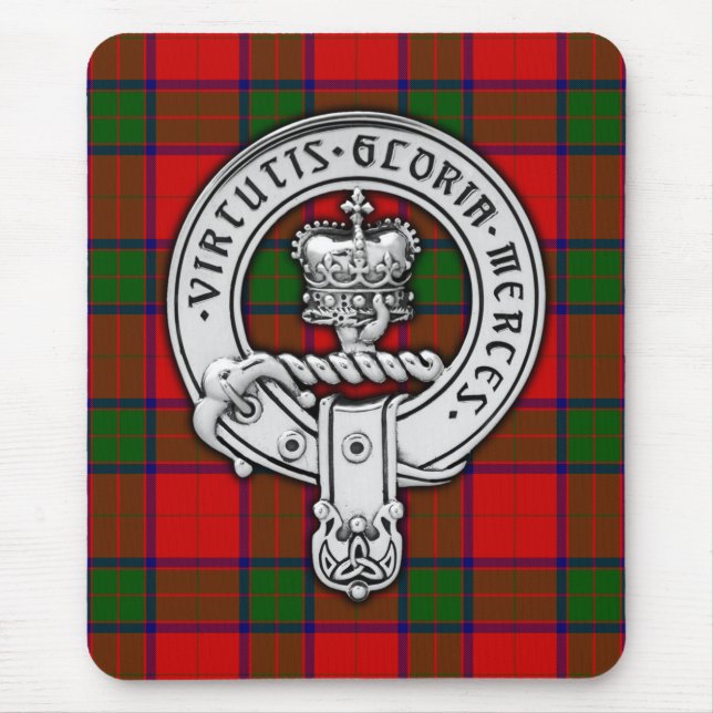Alfombrilla De Ratón Clan Donnachaidh (Robertson) Escudo y Tartán (Frente)