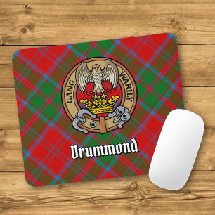 Alfombrilla De Ratón Clan Drummond Escudo sobre Tartán