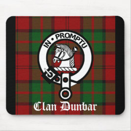 Alfombrilla De Ratón Clan Dunbar Tartan & Escudo Badge