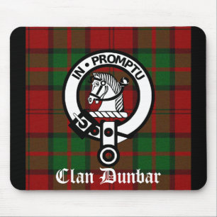 Alfombrilla De Ratón Clan Dunbar Tartan & Escudo Badge