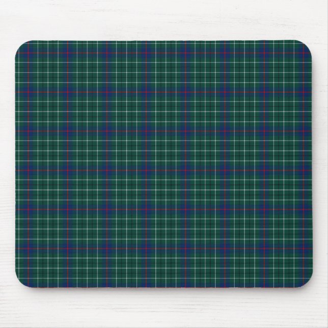 Alfombrilla De Ratón Clan Duncan Green y Blue Scottish Tartán (Frente)