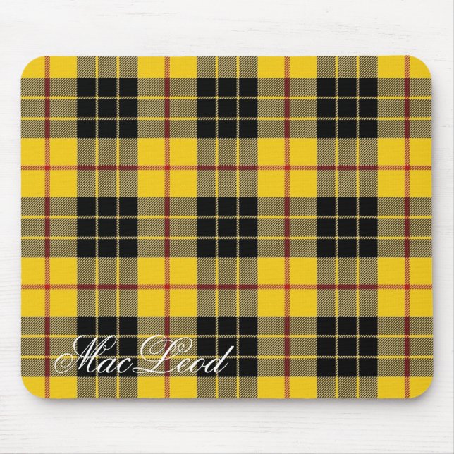 Alfombrilla De Ratón Clan escocés majestuoso MacLeod del tartán de (Frente)