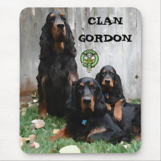 Alfombrilla De Ratón CLAN GORDON, Gordon Setter pintando en un Mousepad