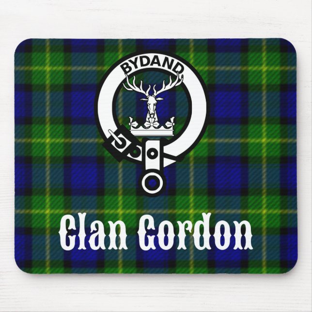 Alfombrilla De Ratón Clan Gordon Tartan Escudo (Frente)