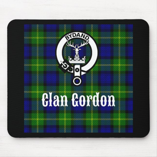Alfombrilla De Ratón Clan Gordon Tartan Escudo (Frente)