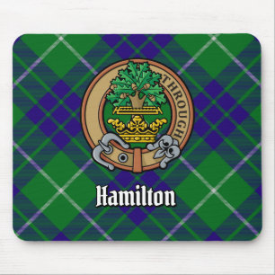 Alfombrilla De Ratón Clan Hamilton Escudo sobre la caza de tartán