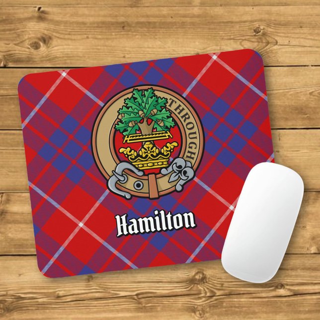 Alfombrilla De Ratón Clan Hamilton Escudo sobre Red Tartán (Subido por el creador)