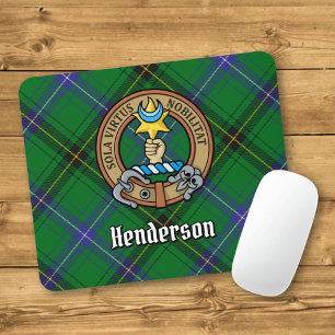 Alfombrilla De Ratón Clan Henderson Escudo sobre Tartán
