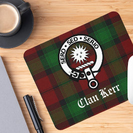 Alfombrilla De Ratón Clan Kerr Escudo Badge Tartan