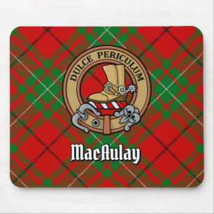Alfombrilla De Ratón Clan MacAulay Escudo sobre Tartán