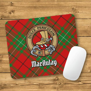 Alfombrilla De Ratón Clan MacAulay Escudo sobre Tartán