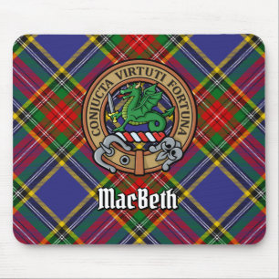 Alfombrilla De Ratón Clan MacBeth Escudo sobre Tartán