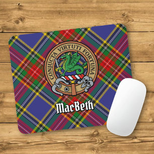 Alfombrilla De Ratón Clan MacBeth Escudo sobre Tartán