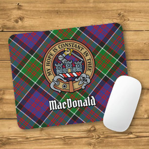 Alfombrilla De Ratón Clan MacDonald de Clanranald Escudo sobre Tartán