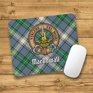 Alfombrilla De Ratón Clan MacDowall Escudo sobre Tartán