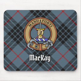 Alfombrilla De Ratón Clan MacKay Escudo sobre Blue Tartán