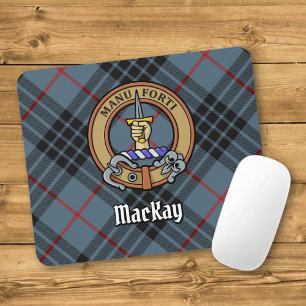 Alfombrilla De Ratón Clan MacKay Escudo sobre Blue Tartán
