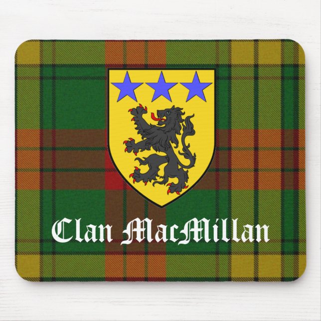 Alfombrilla De Ratón Clan MacMillan Tartan & COA Mousepad (Frente)