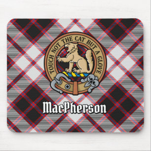 Alfombrilla De Ratón Clan MacPherson Escudo sobre la caza de tartán