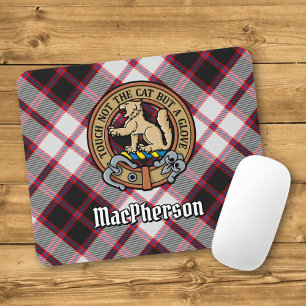 Alfombrilla De Ratón Clan MacPherson Escudo sobre la caza de tartán