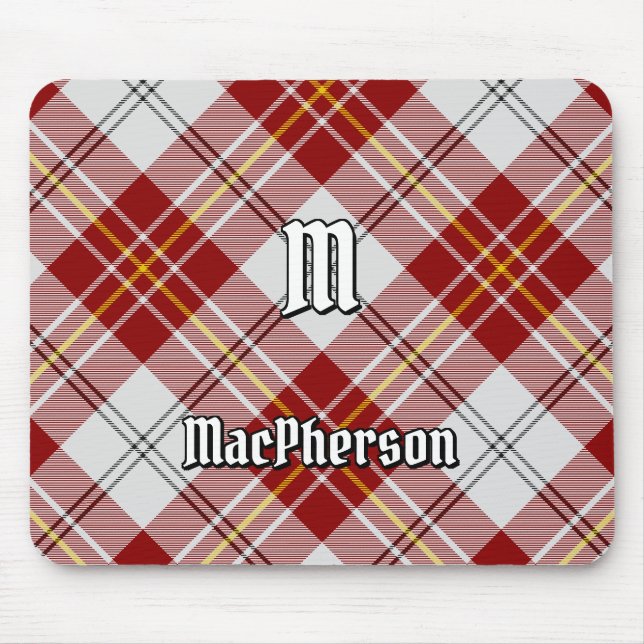 Alfombrilla De Ratón Clan MacPherson Rojo Vestido Tartan Mouse Pad (Frente)