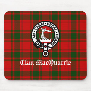 Alfombrilla De Ratón Clan MacQuarrie Tartan y Escudo