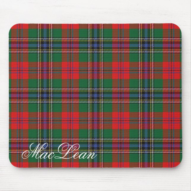 Alfombrilla De Ratón Clan Majestuoso Escocés MacLean Tartán (Frente)
