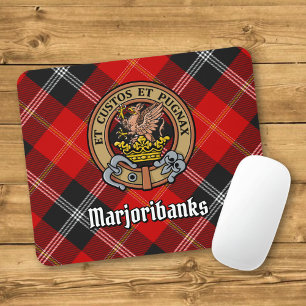 Alfombrilla De Ratón Clan Marjoribanks Escudo sobre Tartán