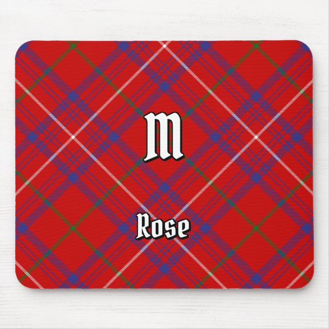 Alfombrilla De Ratón Clan Rosa Tartan (Frente)