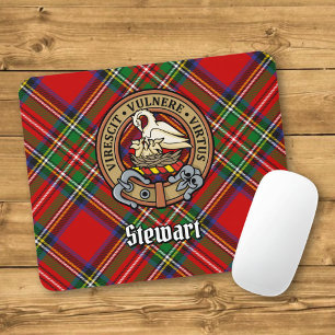 Alfombrilla De Ratón Clan Stewart Escudo sobre Tartán