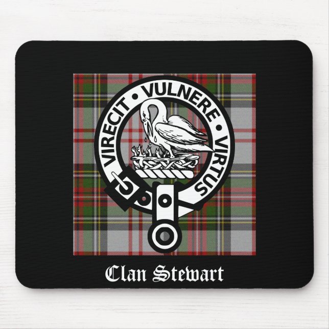 Alfombrilla De Ratón Clan Stewart Escudo y Tartán (Frente)