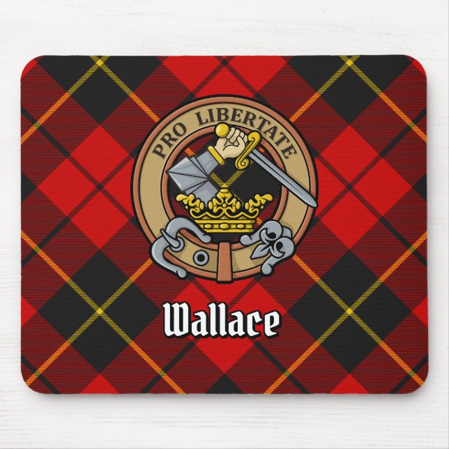 Alfombrilla De Ratón Clan Wallace Escudo por Tartán (Frente)