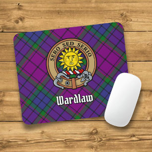Alfombrilla De Ratón Clan Wardlaw Escudo sobre Tartán