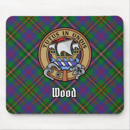 Alfombrilla De Ratón Clan Wood Escudo sobre Tartán