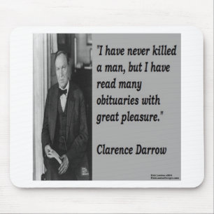 Alfombrilla De Ratón Clarence Darrow & Cita de Obituario