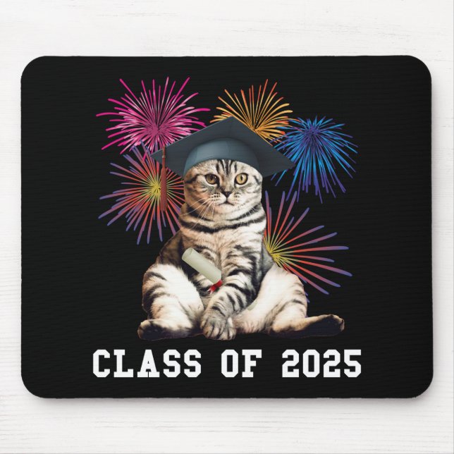 Alfombrilla De Ratón Clase de 2025 Cat Lover (Frente)