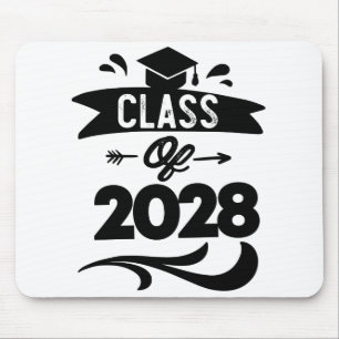 Alfombrilla De Ratón Clase de 2028 TShirt Senior 2028 Graduación