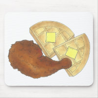 Clásica comida del Alma frita pollo frito y Waffle