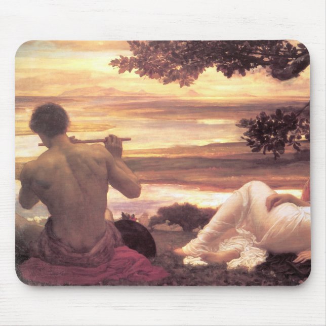 Alfombrilla De Ratón Clásica Idyll (por Frederic Leighton) (Frente)